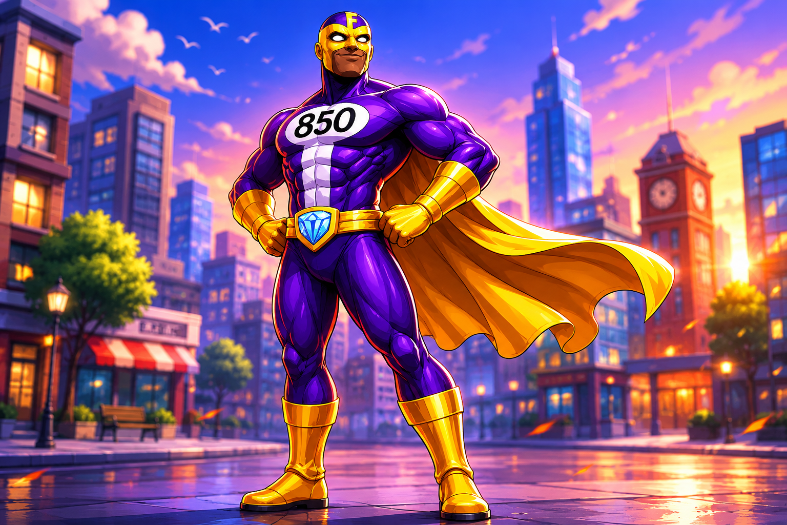 Finance Ninja standing in the city